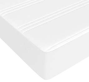 Κρεβάτι Boxspring με Στρώμα Λευκό 140x190εκ.από Συνθετικό Δέρμα - Λευκό