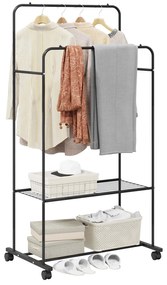 vidaXL Ράφι Ρούχων Μονόχρωμο Μαύρο