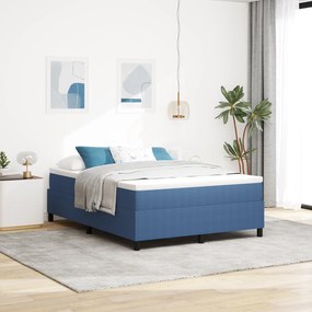 vidaXL Κρεβάτι με Πλαίσιο και Στρώμα Μπλε 140x200 cm Βελουτέ