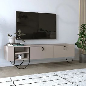 Έπιπλο τηλεόρασης Norfolk Megapap χρώμα ανοιχτή μόκα 151x35x43εκ.