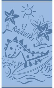 Πετσέτα Θαλάσσης Βαμβακερή Velour Blue 70x120εκ. Dinosaur Surfer Melinen 20004886