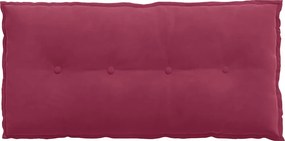 vidaXL Μαξιλάρι Πλάτης Κόκκινο 100 x 50 cm Υφασμάτινο Κορντουρά