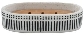 Σαπουνοθήκη Ρητίνη Bamboo Yuma White/Black 12,8x8,3 - Spirella