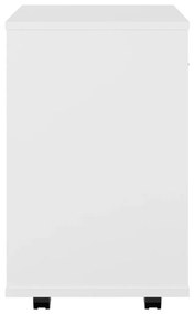 Ντουλάπι Τροχήλατο Λευκό 46 x 36 x 59 εκ. από Μοριοσανίδα - Λευκό