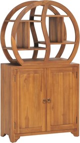 vidaXL Ντουλάπι με Ραφιέρα Σχέδιο Γιν Γιανγκ 70x30x130 εκ. Ξύλο Teak