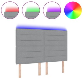 vidaXL LED Κεφαλάρι Σχεδίασης Γραμμών Ανοιχτό γκρι 80 εκ Ύφασμα