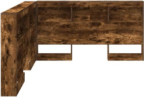 vidaXL Κεφαλάρι Αποθήκης Καπνιστό Δρύς 160 cm Επεξεργασμένο ξύλο