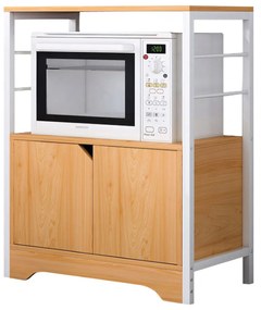 Ραφιέρα Κουζίνας ArteLibre AMUR Δρυς/Λευκό MDF/Μέταλλο 60x30x70cm-14370218