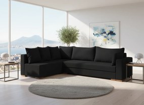 Γωνιακός καναπές Trendy-Δεξιά-265φ 165β εκ.-Μαύρο