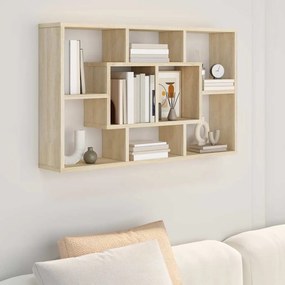 vidaXL Ραφιέρα Τοίχου Sonoma Δρυς 85x16x52,5 εκ. Επεξεργασμένο Ξύλο