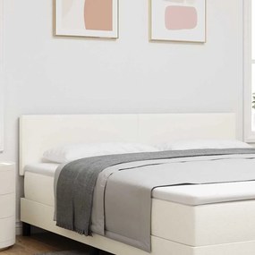 vidaXL LED κεφαλάρι με κεφαλάρι Κρεμ 180 cm Υφασμάτινο Κορντουρά
