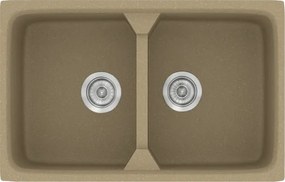 Sanitec Classic 318 (78×51) - Γρανιτένιος νεροχύτης - Metallic CREAM