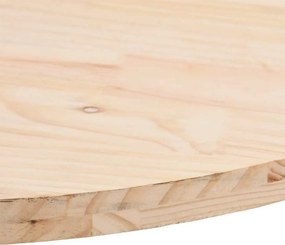 vidaXL Επιφάνεια Τραπεζιού Οβάλ 80x40x2,5 εκ. από Μασίφ Ξύλο Πεύκου