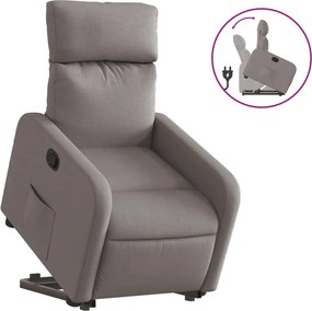 vidaXL Πολυθρόνα Ανακλινόμενη με Ανύψωση Χρώμα Taupe Υφασμάτινη