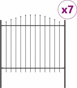 vidaXL Φράχτης Κήπου 7 pcs Γκρι 170 x 190 cm
