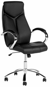 Καρέκλα γραφείου Berwyn 201, Μαύρο, 115x63x72cm, 18 kg, Με μπράτσα, Με ρόδες, Μηχανισμός καρέκλας: Κλίση | Epipla1.gr