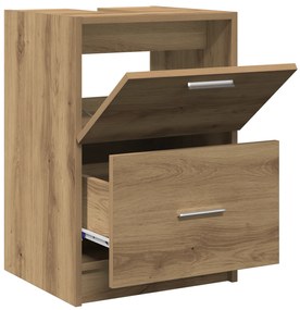 vidaXL ντουλάπι νιπτήρα  Καρυδιά 40x37x59 εκ. Επεξεργασμένο Ξύλο