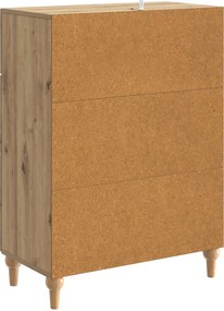 vidaXL Πλαϊνό γραφείο Artisan Δρυς 66 x 34,5 x 90 εκ