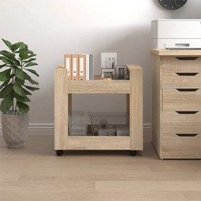 vidaXL Γραφείο Τρόλεϊ Sonoma Δρυς 60x45x60 εκ. από Επεξεργασμένο Ξύλο