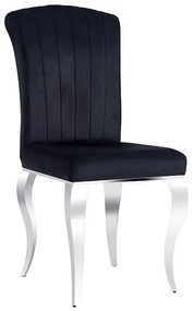 CHAIR PRINCE VELVET CHROME / BLACK DIOMMI PRINCEVCHC DIOMMI-80-2452