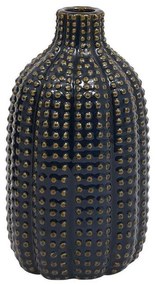 Βάζο 023-223-097 13x13x25cm Blue Black-Gold Ceramic