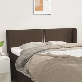 vidaXL Κεφαλάρι με Πτερύγια Καφέ 147x16x78/88 εκ. Συνθετικό Δέρμα