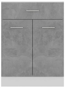 vidaXL Ντουλάπι με Συρτάρι Γκρι Σκυροδέματος 60x46x81,5 εκ Επεξ. Ξύλο
