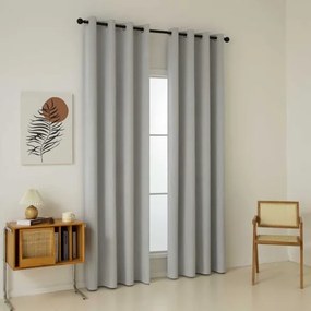 Beauty Home Ύφασμα κουρτίνας με το μέτρο Full Blackout σκίασης Total Art 8446 Φ280 Ασημί
