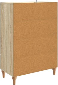 vidaXL Πλαϊνό γραφείο Sonoma Δρυς 66 x 34,5 x 95 εκ.