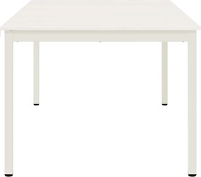 vidaXL Τραπεζαρία Λευκό 200 x 100 x 75 cm Στερεά ξυλεία πεύκου