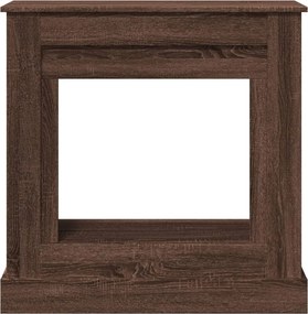 vidaXL Πλαίσιο Τζακιού Καφέ Δρυς 90x30x90 εκ. από Επεξ. Ξύλο