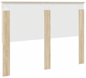 vidaXL Κεφαλάρι με κεφαλάρι Δρύς Sonoma 140 cm Επεξεργασμένο ξύλο