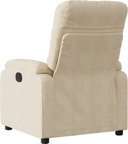 vidaXL Πολυθρόνα Ανακλινόμενη Κρεμ Ύφασμα Μικροϊνών