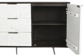 Σκευοθήκη DKD Home Decor Λευκό Σκούρο καφέ Ξύλο από Μάνγκο 150 x 43 x 80 cm