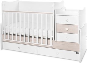 BED MAXI PLUS NEW 70/160 WHITE/LIGHT OAK