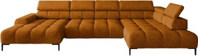 Γωνιακός καναπές Pallase plus-Δεξιά-Portokali - 385.00 Χ 216.00 Χ 76.00