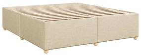 ΚΡΕΒΑΤΙ BOXSPRING ΜΕ ΣΤΡΩΜΑ ΚΡΕΜ 200X200 ΕΚ. ΥΦΑΣΜΑΤΙΝΟ 3289099