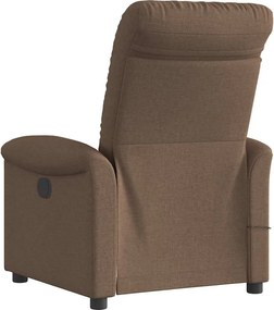 vidaXL Πολυθρόνα Μασάζ Ανακλινόμενη Καφέ Υφασμάτινη