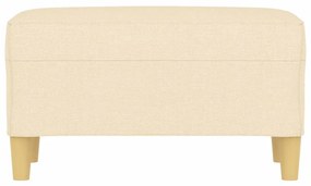 vidaXL Πάγκος Κρεμ 70 x 35 x 41 εκ. Υφασμάτινος