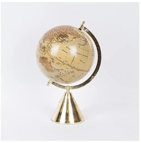 Υδρόγειος Μεταλλική Χρυσό & Μπεζ 20x22x35εκ 752-19021 Estheti-752-19021-Χρυσό 752-19021