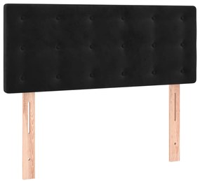 vidaXL Κρεβάτι Boxspring με Στρώμα Μαύρο 80 x 200 εκ. Βελούδινο