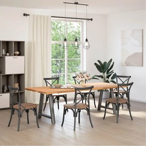vidaXL Πόδια Τραπεζαρίας Σχήματος Α 2 τεμ. Ανθρακί 70x(72-73) εκ. Ατσάλι