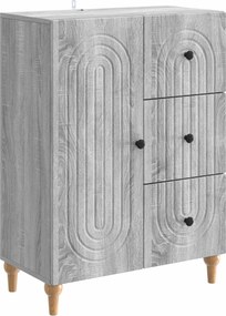vidaXL Πλαϊνό γραφείο Γκρι Sonoma 66 x 34,5 x 90 εκ Επεξεργασμένο Ξύλο