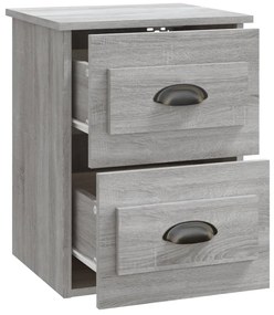vidaXL Κομοδίνο Επιτοίχιο Γκρι Sonoma 41,5x36x53 εκ.
