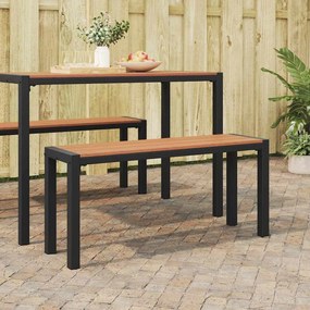 vidaXL Παγκάκι κήπου Καφέ 100 x 28 x 45 εκ. Ατσάλι