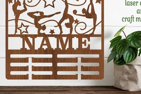 Intra απο ξύλο plywood Χρώμα wenge 3mm-4mm πάχος - αποκοπής Holder Medal Gymnast Δίασταση 30x20 cm INTRAFABR-123870734