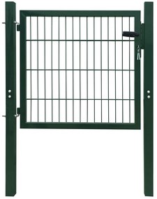 Πόρτα Περίφραξης Πράσινη 105 x 150 εκ. Ατσάλινη