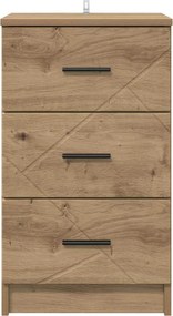 vidaXL Κομοδίνο artisan δρυς 38 x 38 x 66 εκ Επεξεργασμένο ξύλο