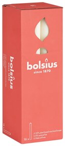 Bolsius Κεριά Επιτραπέζια Shine 16 τεμ. Ελαφρύ Περλέ 27 εκ.