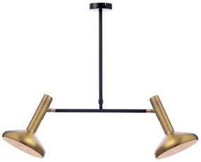 Φωτιστικό Οροφής AR4182P69BB 2ΧΕ27 69Χ20XΗ92 Brass-Black Aca Decor Μέταλλο